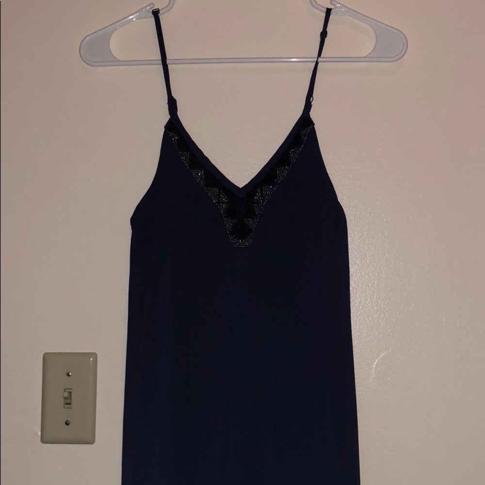 Chiffon navy dress